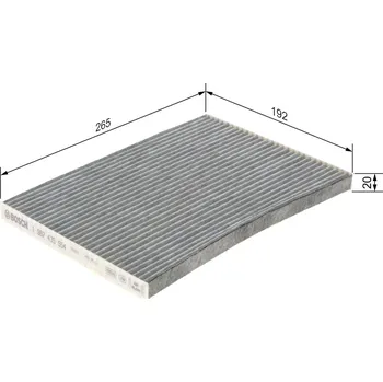 Ventilátor topení a klimatizace Filtr, vzduch v interiéru BOSCH 1 987 435 554