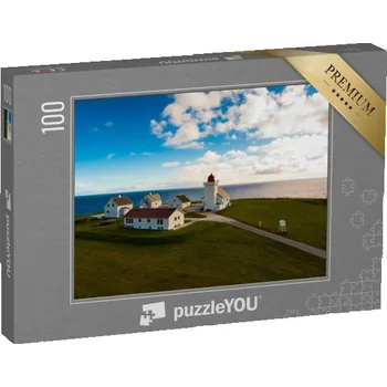 Puzzle puzzle 100 dílků „Pobřežní krajina u majáku Obrestad, Norsko“