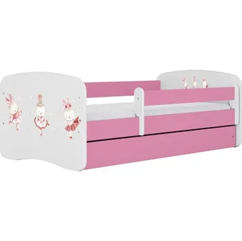 Dětská postel Dětská postel Babydreams králíčci růžová, varianta 70x140, bez šuplíků, bez matrace
