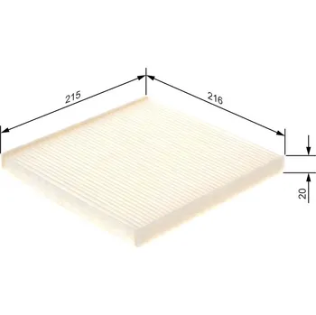 Ventilátor topení a klimatizace Filtr, vzduch v interiéru BOSCH 1 987 432 085