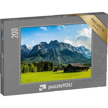 Puzzle puzzle 200 dílků „Zugspitze při pohledu z Grainau/Garmisch-Partenkirchenu“