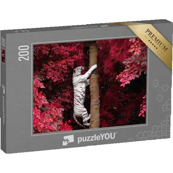 Puzzle puzzle 200 dílků „Bílý tygr“