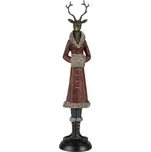 Dekorativní soška laně v zimním kabátu - 8*8*35 cm