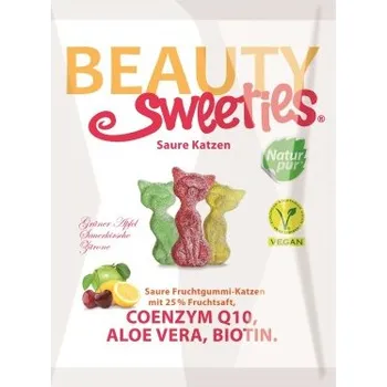 Bonbon BeautySweeties Vegan Kyselé ovocné želé kočičky 125 g