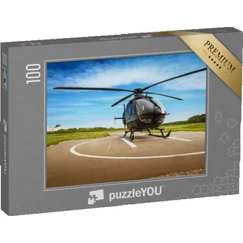 Puzzle puzzle 100 dílků „Vrtulník na přistávací ploše pro vrtulníky“