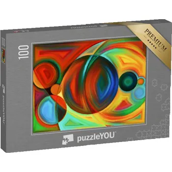 Puzzle puzzle 100 dílků „Souhra abstraktních forem a tvarů na téma umění“