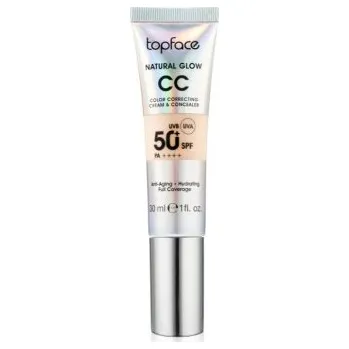Pleťový krém Topface CC krém s SPF50 Natural Glow 01 Cool Beige 30 ml