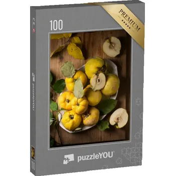 Puzzle puzzle 100 dílků „Zralé velké plody kdoule na talíři“