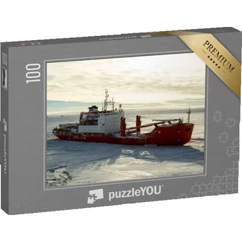 Puzzle puzzle 100 dílků „Expediční loď v Antarktickém oceánu“