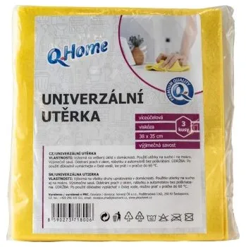 Utěrka Q-Home Univerzální utěrka 38 x 35 cm 3 ks
