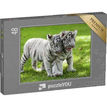 Puzzle puzzle 48 dílků „Dvě bílá miminka Tieger“