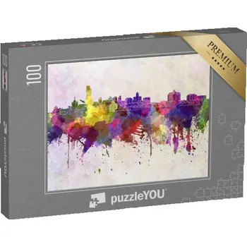 Puzzle puzzle 100 dílků „Obzor Albany, akvarel“