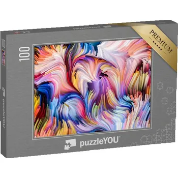 Puzzle puzzle 100 dílků „Kompozice barevných proudů, přírodní síly v umění“