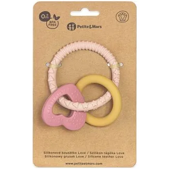 PETITE&MARS Kousátko silikonové Love 0m+