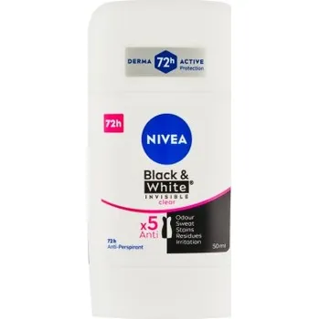 Kosmetika Nivea Black & White Invisible Clear Tuhý antiperspirant 50ml