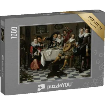 Puzzle puzzle „Veselá společnost, Isack Elyas, 1629“