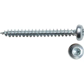 Vrut Vrut s půlkulatou hlavou -drážka Torx, zinek bílý