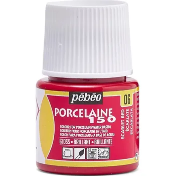 Výtvárné potřeby Barva na porcelán Pébéo Porcelaine 150 45 ml - 06 Scarlet Red
