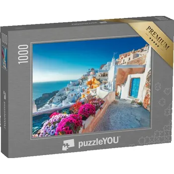 Puzzle puzzle „Malebný pohled na Santorini, Řecko“