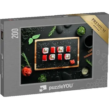 Puzzle puzzle 200 dílků „Čerstvá sushi rolka s kaviárem“