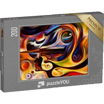 Puzzle puzzle 200 dílků „Barevné lidské a hudební formy na téma spirituality“