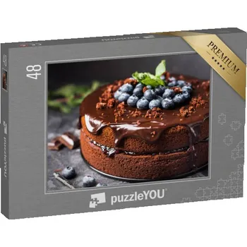 Puzzle puzzle 48 dílků „Valentýnský dort ve tvaru srdce“