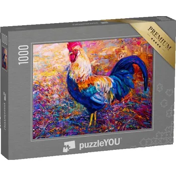 Puzzle puzzle „Kohout, umění, olejomalba na plátně“