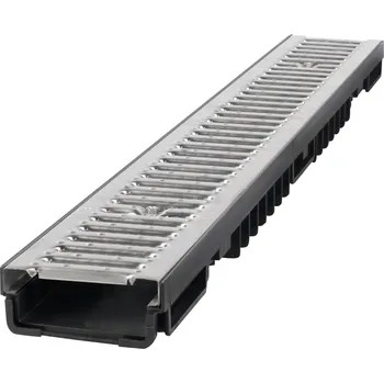 Odvodňovací žlab Odvodňovací plastový žlab BIELBET A15 s nerezovou mříží 1000 x 130 x 55 mm