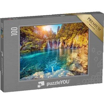 Puzzle puzzle 100 dílků „Národní park Plitvická jezera, Chorvatsko“