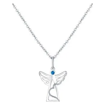 Přívěsek PRAQIA Stříbrný přívěsek na řetízku Blue Angel (Ag 925/1000, 2,14 g)