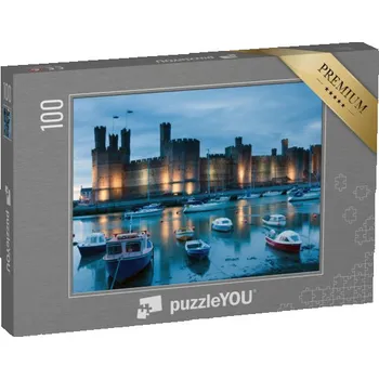 Puzzle puzzle 100 dílků „Hrad Caernarfon, Skotsko“