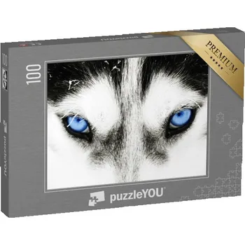Puzzle puzzle 100 dílků „Modré oči psa huskyho“