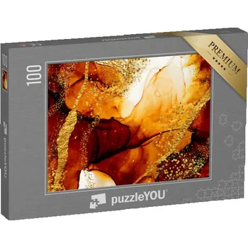 Puzzle puzzle 100 dílků „Abstraktní malba s víry, inspirovaná oblohou“