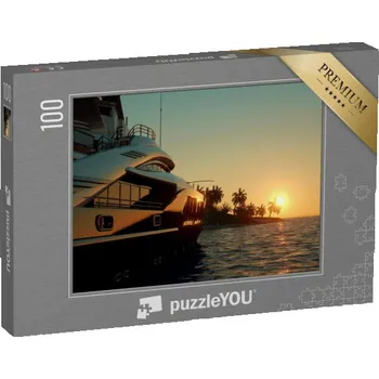 Puzzle puzzle 100 dílků „Superjachta za soumraku“
