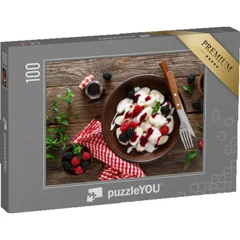 Puzzle puzzle 100 dílků „Knedlíky, vareniki s čerstvým ovocem“