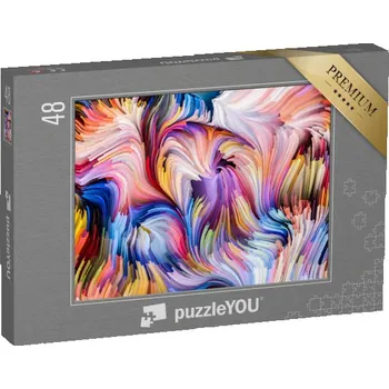 Puzzle puzzle 48 dílků „Kompozice barevných proudů, přírodní síly v umění“