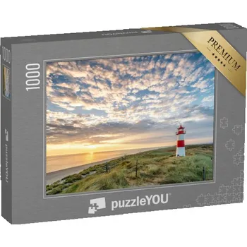 Puzzle puzzle „Červený maják na ostrově Sylt, Severní Frísko, Šlesvicko-Holštýnsko, Německo“