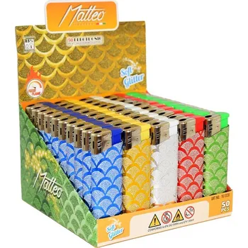 Zapalovač Zapalovač Matteo Piezo Glitter Scale