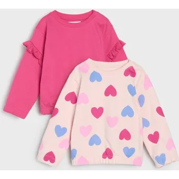 Dívčí spodní prádlo Sinsay - Sada 2 mikin - pastelová růžová - 048EU-03X - 048EU-03X-80