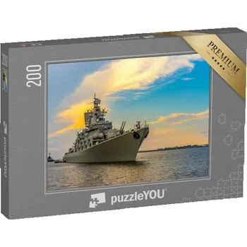 Puzzle puzzle 200 dílků „Vojenská loď“