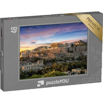 Puzzle puzzle 48 dílků „Chrám Parthenon na aténské Akropoli, Řecko“