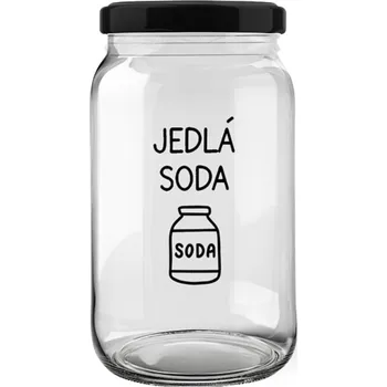 Sklenice Úklid pro klid Sklenice na jedlou sodu Velikost: 0,9 l, Typ písma: Tiskací