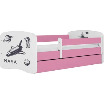 Dětská postel Dětská postel Babydreams Nasa růžová, varianta 70x140, bez šuplíků, bez matrace