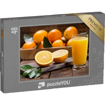 Puzzle puzzle 48 dílků „Sklenice čerstvé pomerančové šťávy“
