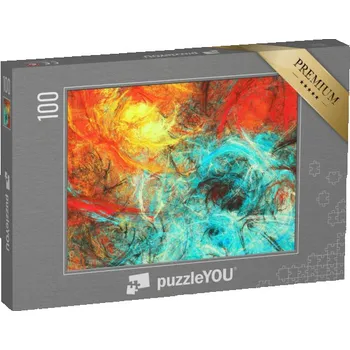 Puzzle puzzle 100 dílků „Abstraktní vícebarevná malba“