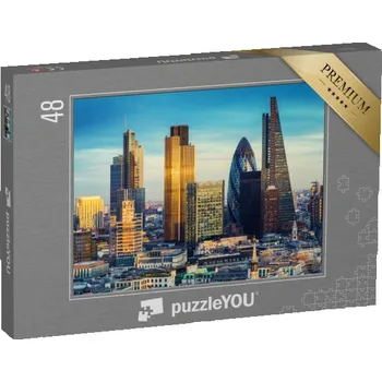 Puzzle puzzle 48 dílků „Bankovní čtvrť v centru Londýna, Anglie“