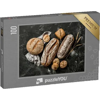 Puzzle puzzle 100 dílků „Rustikální křupavý chléb a rohlíky“