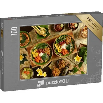 Puzzle puzzle 100 dílků „Nasi Campur Bali s rýží“