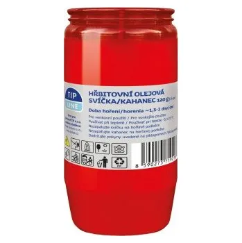 Svíčka Tip Line hřb.svíčka olej. 120g červená