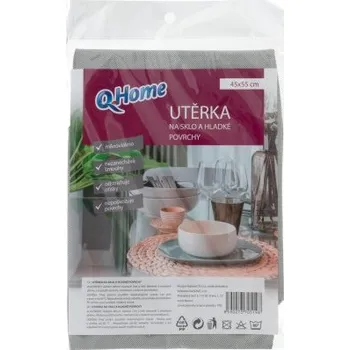Q-Home Utěrka na sklo a hladké povrchy 45x55cm, mix barev